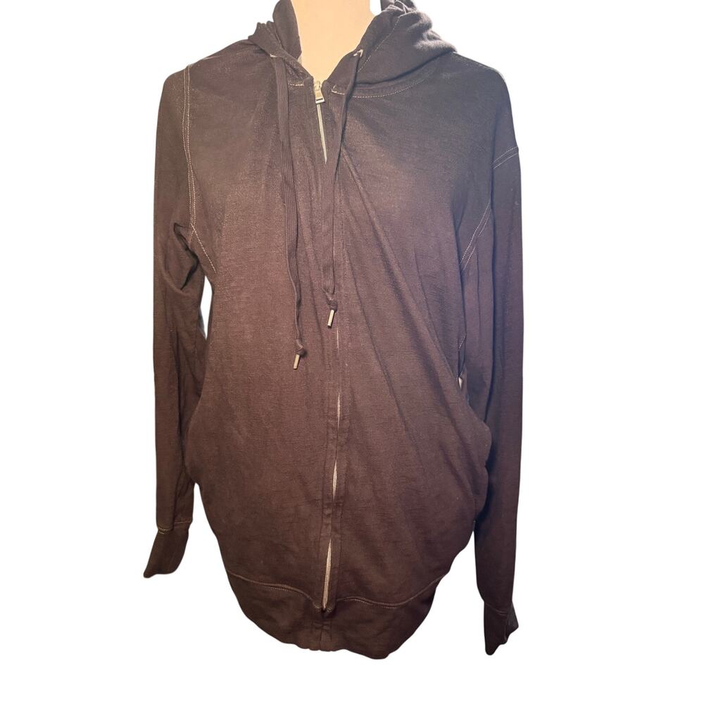 Uniqlo Chocolate Brown Full Zip Hoodie, Casual Streetwear, Men's Size Large